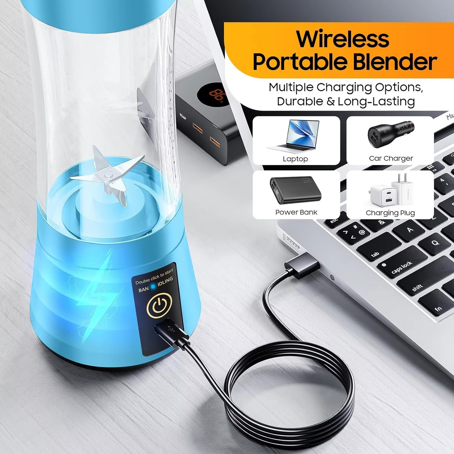 Portable Blender Cup,Electric USB Juicer Blender