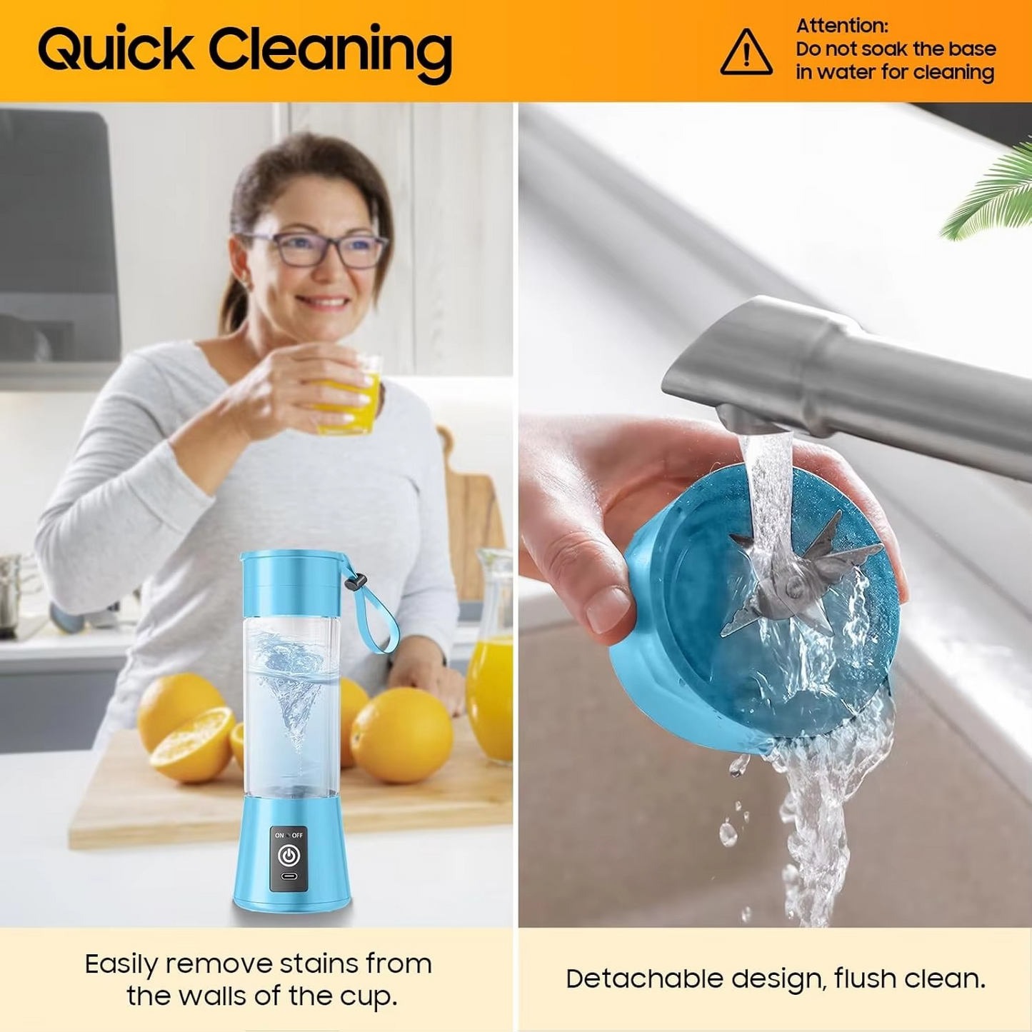 Portable Blender Cup,Electric USB Juicer Blender