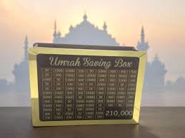 Umrah Saving Box - Wooden Islamic Money Saving Box 280 Day